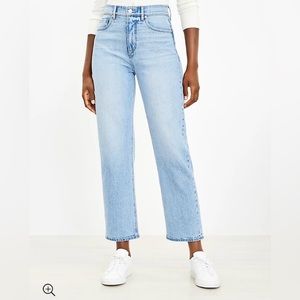 LOFT Petite High Rise Straight Jeans